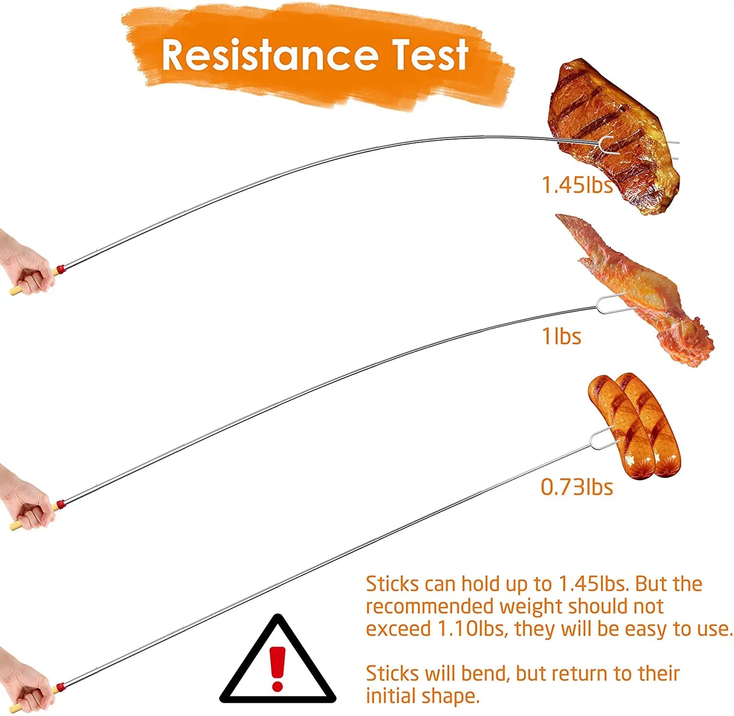 Marshmallow Roasting 8 Roasting Sticks 32 Inch Telescoping Extendable for BBQ and Outdoor(Pack of 8 Sticks) pattanaustralia